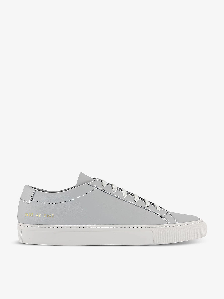 Achilles Contrast Bumpy low-top leather trainers - 1