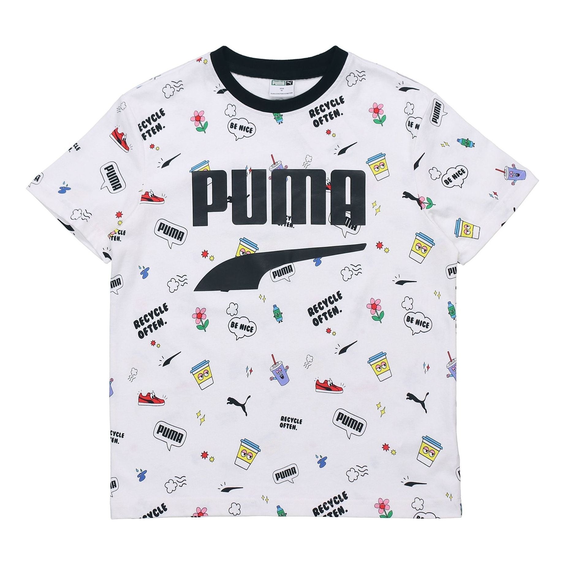 PUMA Awareness AOP T-Shirt 'White Black' 532033-02 - 1