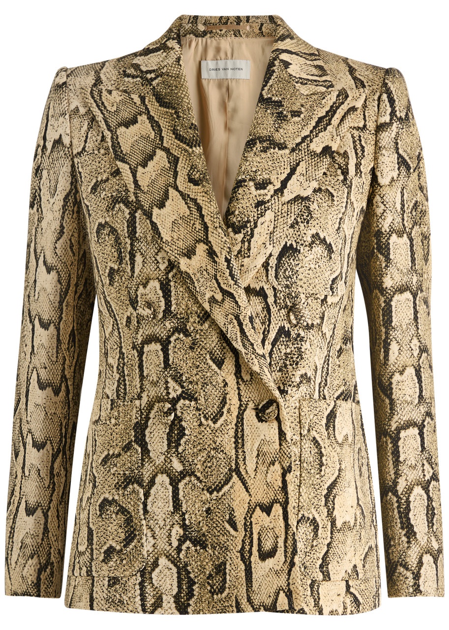 Dries Van Noten Beau Python-print Blazer - 1