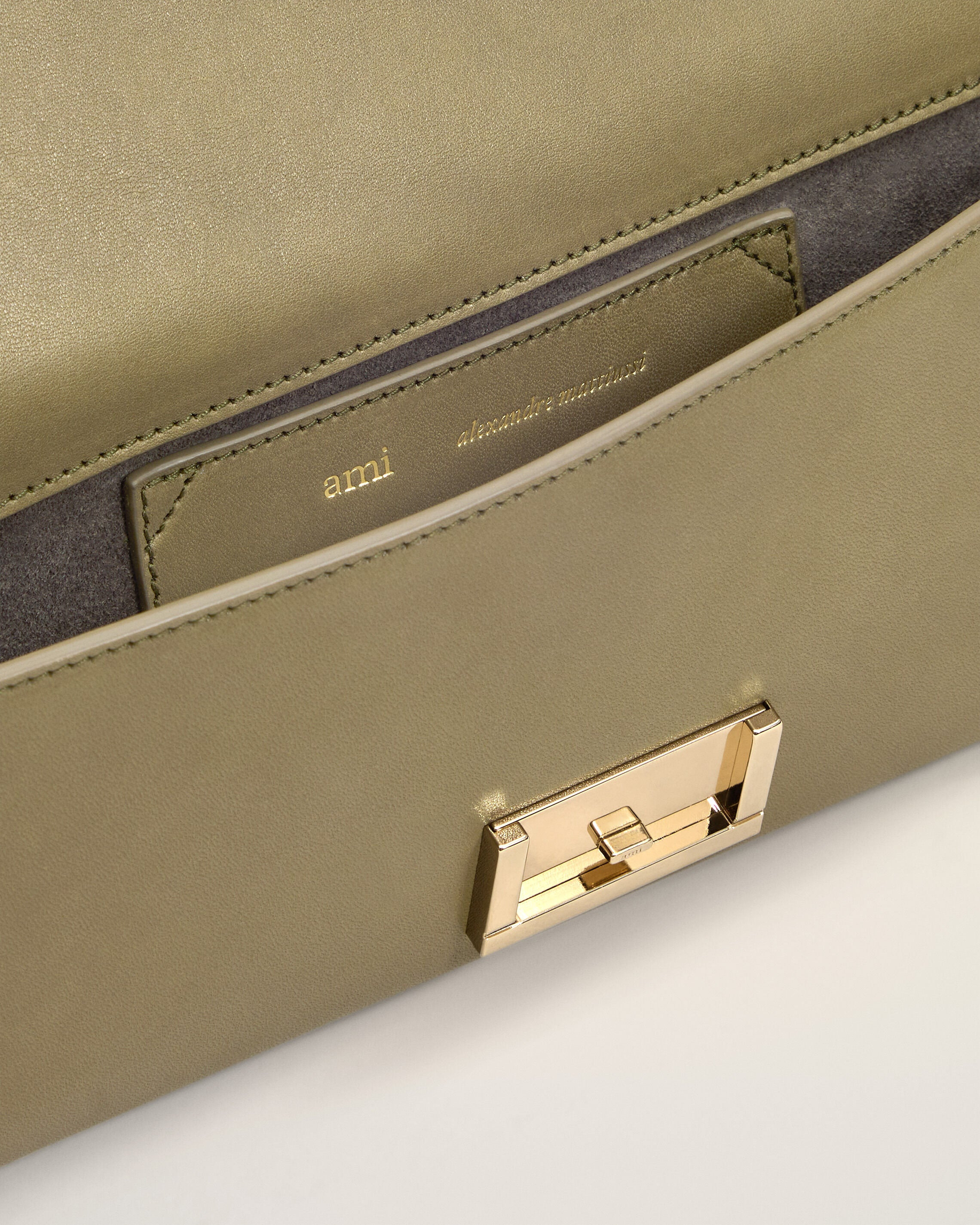 GREEN SMOOTH LEATHER MIMI POUCH - 6