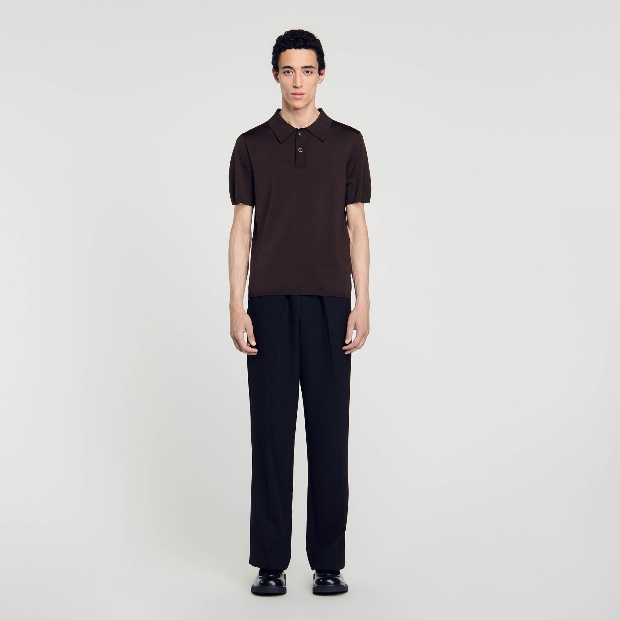 SHORT-SLEEVE KNITTED POLO SHIRT - 3