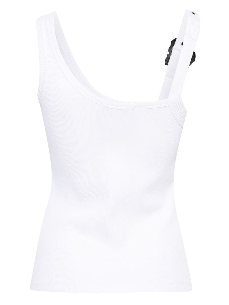 VERSACE JEANS COUTURE buckle-detailed ribbed tank top outlook
