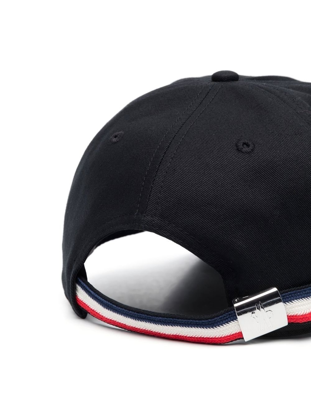 Black Logo Patch Detail Baseball Cap - 2