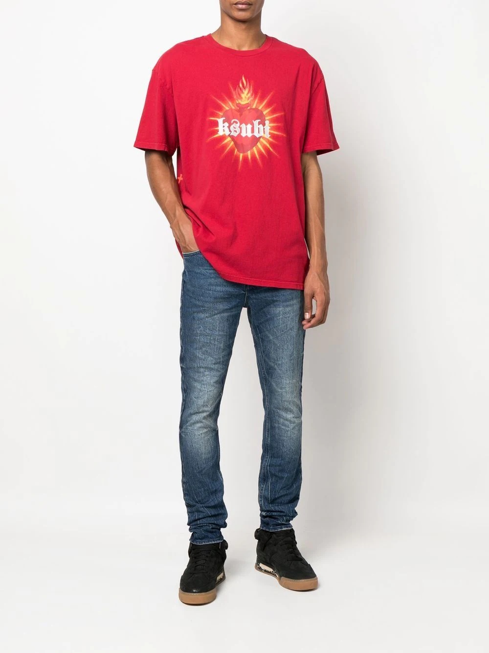 stonewashed skinny jeans - 2