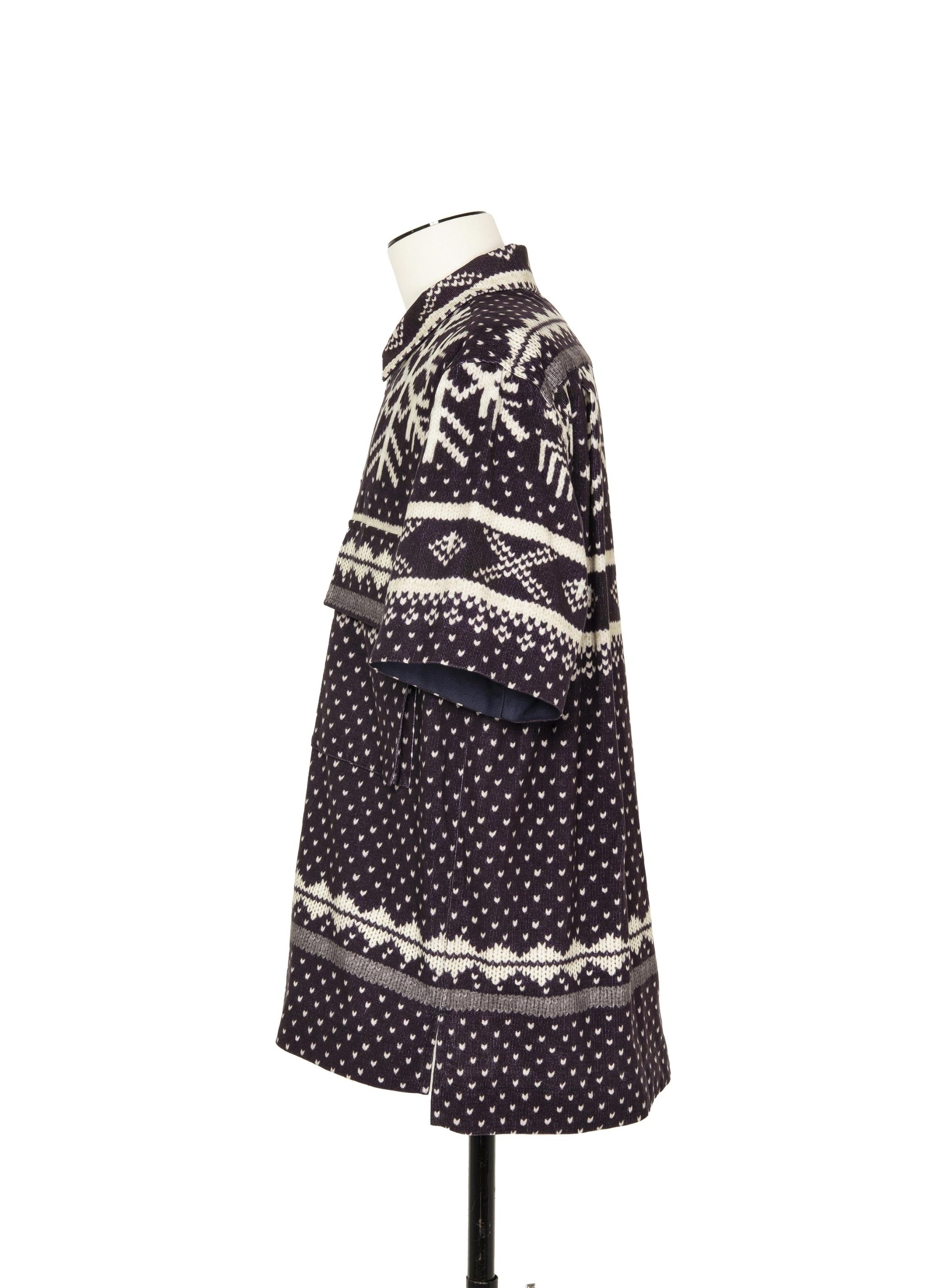 Pattern Knit Print Shirt - 3