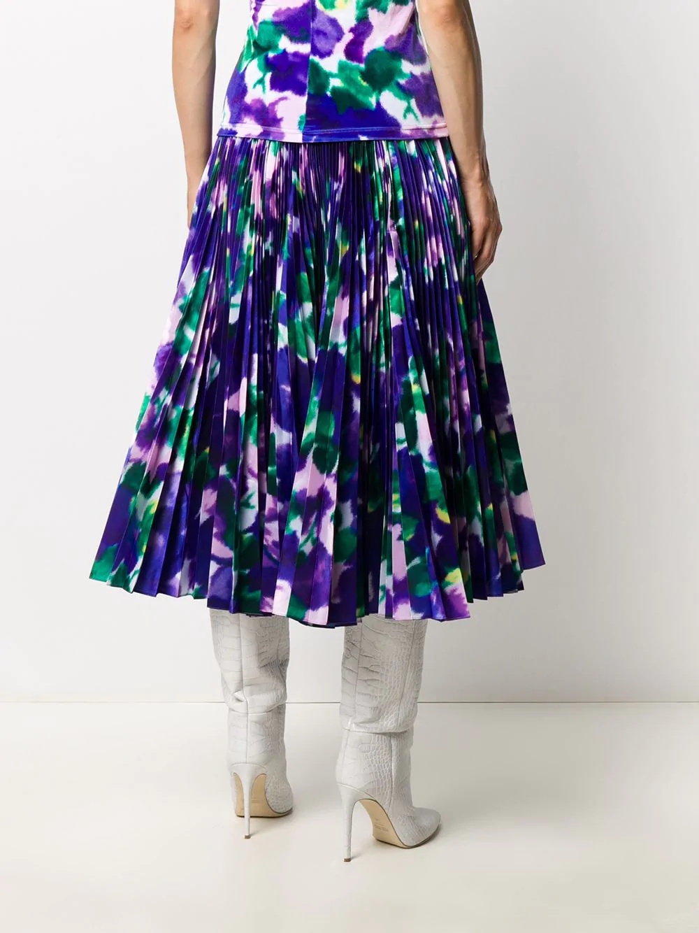 floral print pleated skirt  - 4