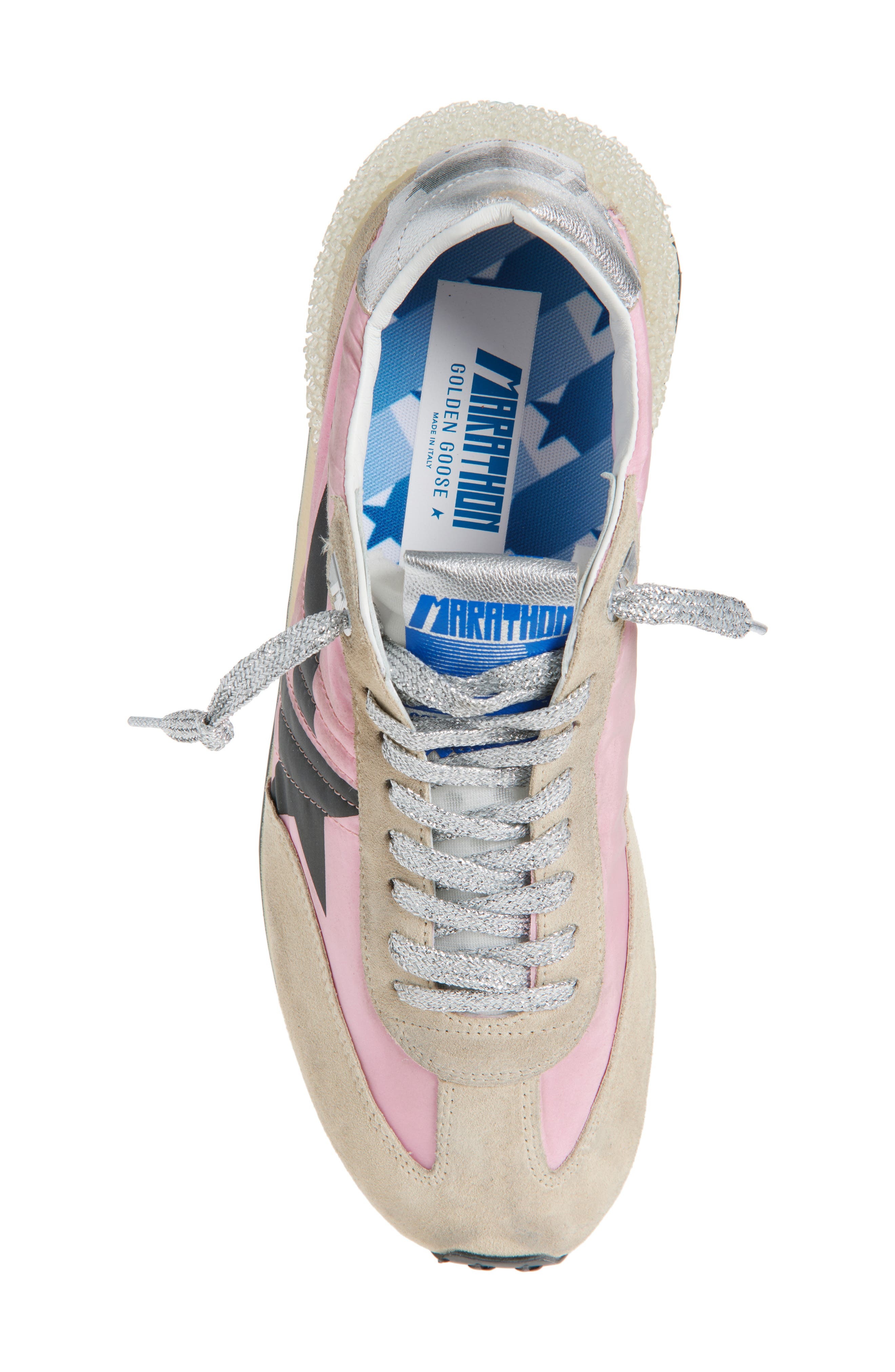 Golden Goose Marathon Sneaker in Pink/Gold/Silver at Nordstrom - 5