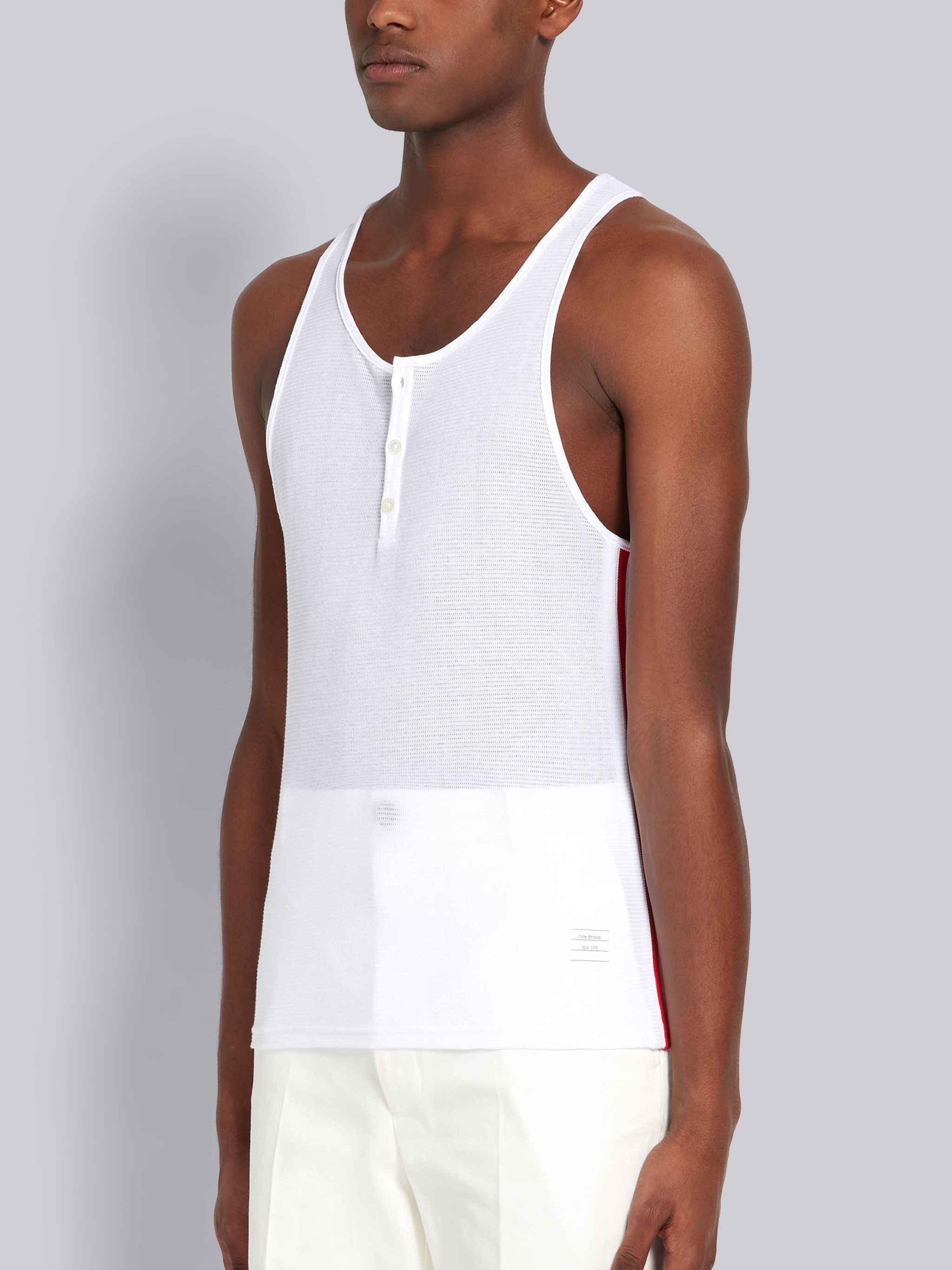 Eyelet Mesh Tank Top - 2