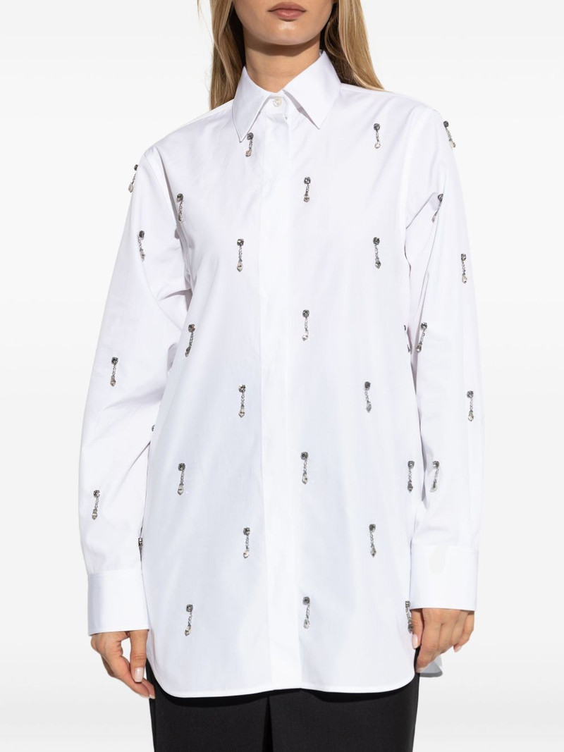 Stella Mccartney Crystal-embellished 코튼 Poplin 셔츠 3