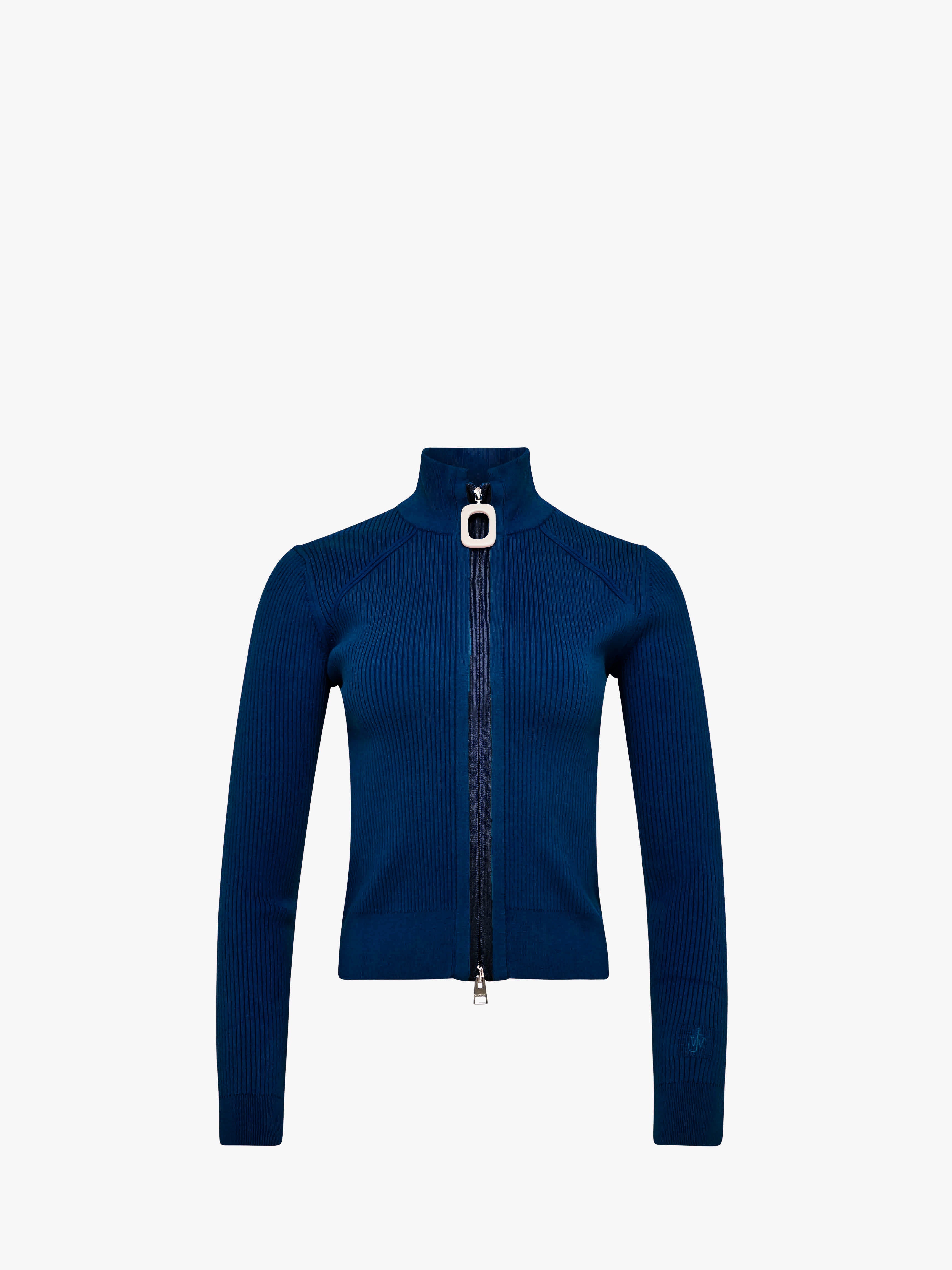 FITTED ZIP UP CARDIGAN - 1