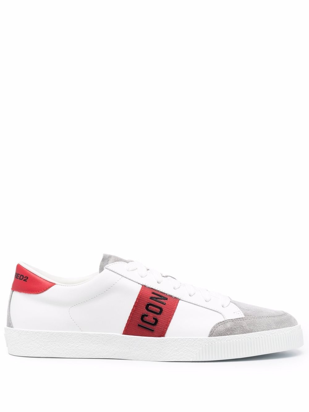 icon print low-top sneakers - 1