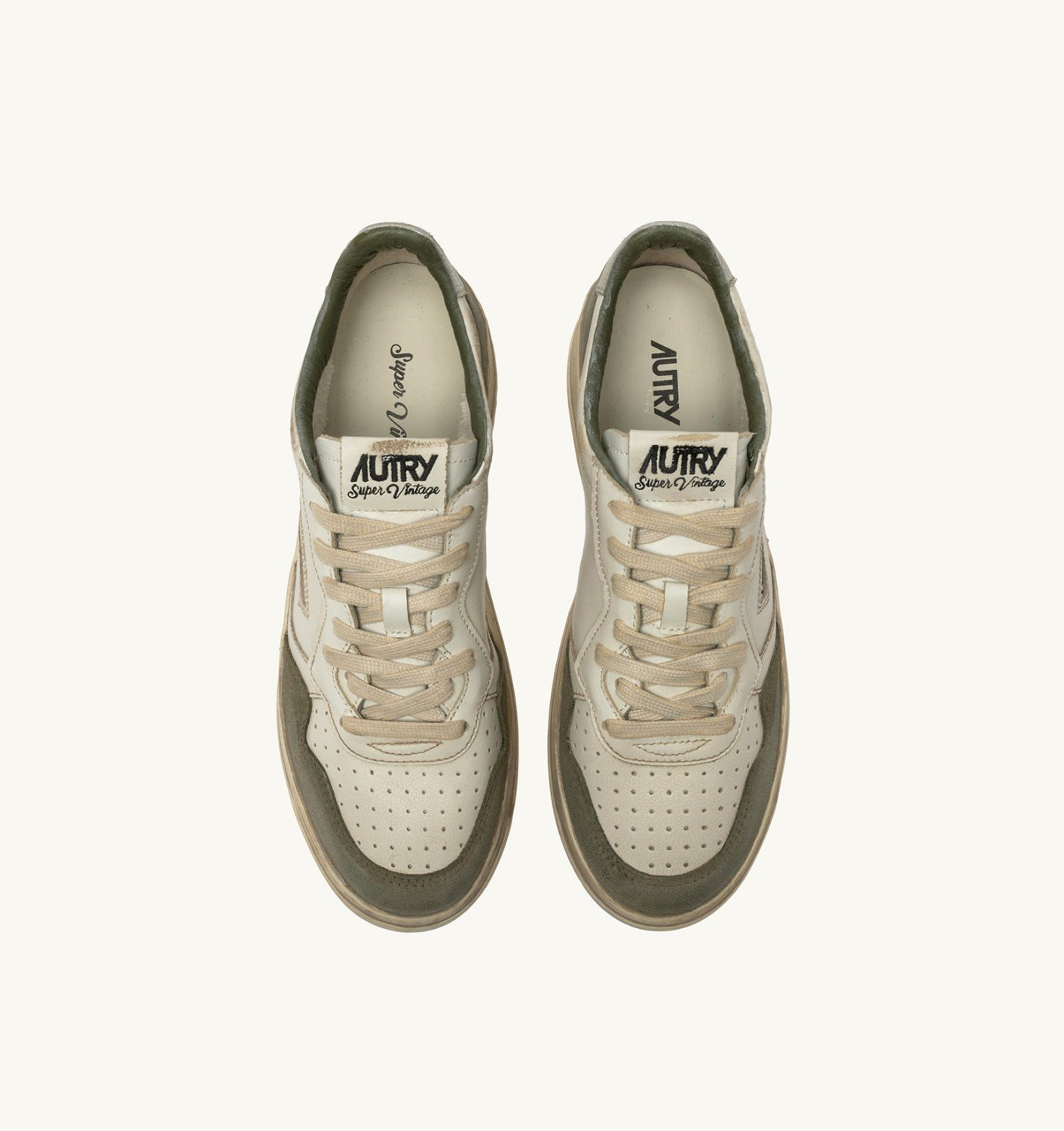 MEDALIST LOW SNEAKERS SUPER VINTAGE IN WHITE AND SILVER LEATHER AND LIZARD SUEDE - 5