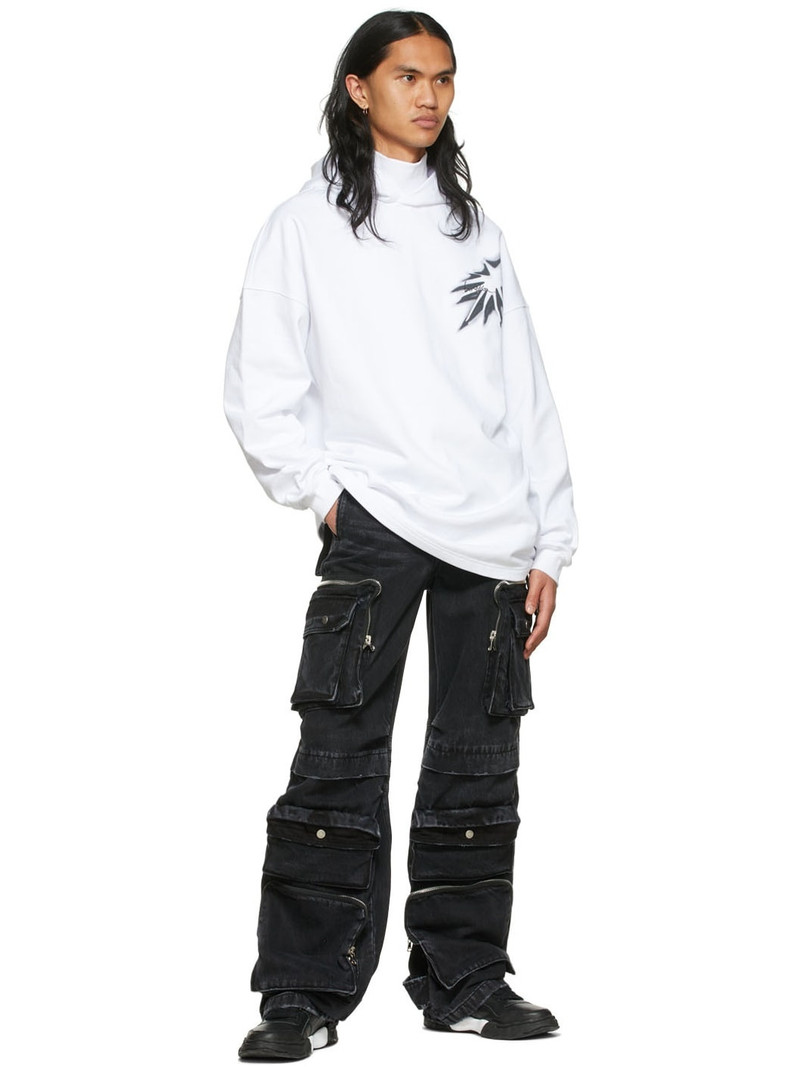 We11done White Cotton Hoodie outlook