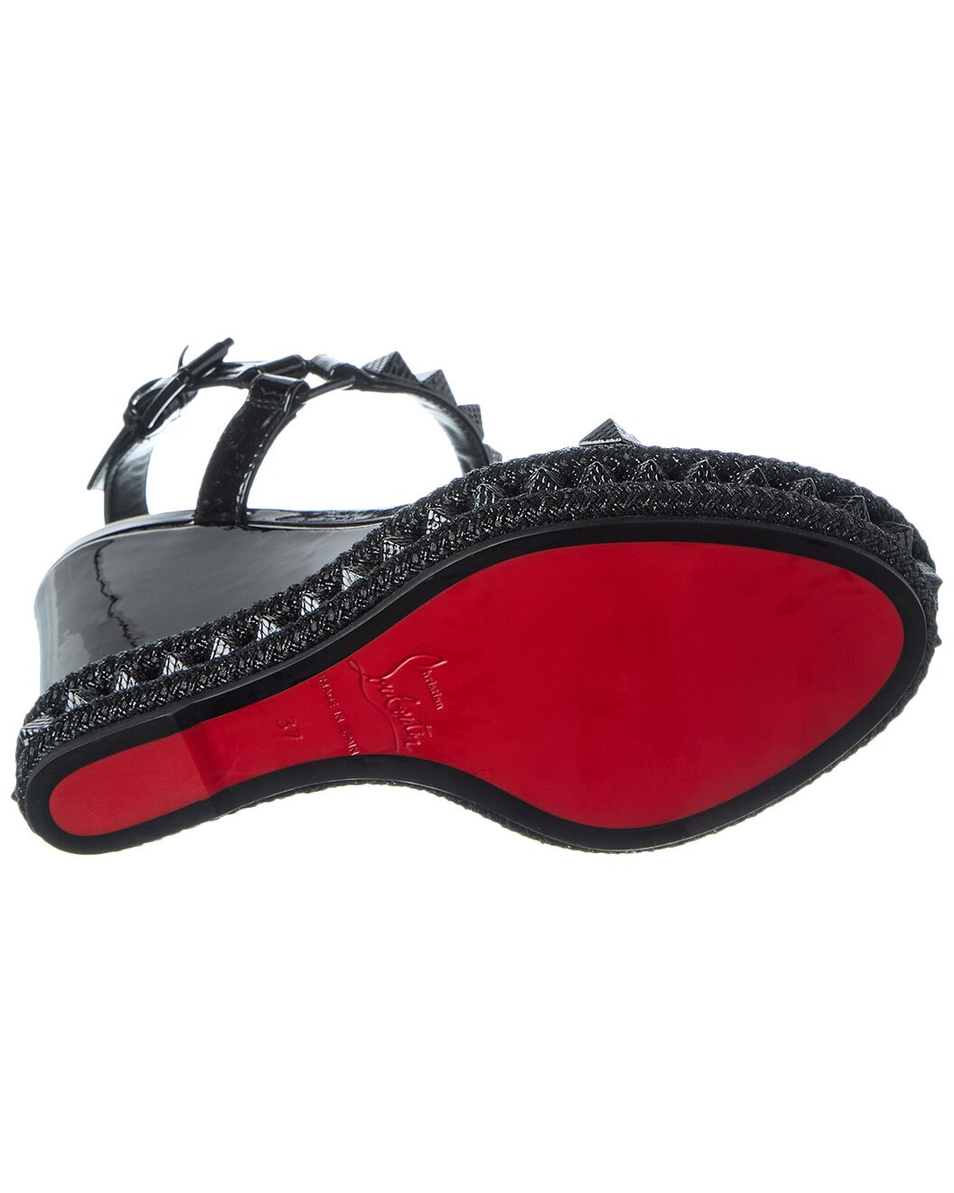 Christian Louboutin Pyraclou 110 Patent Wedge Sandal - 4