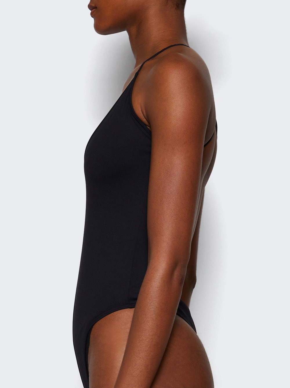 V Neck Bodysuit Black - 3