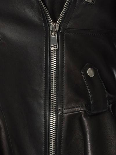 Alexander McQueen Women's Leather Biker Jacket in Black outlook