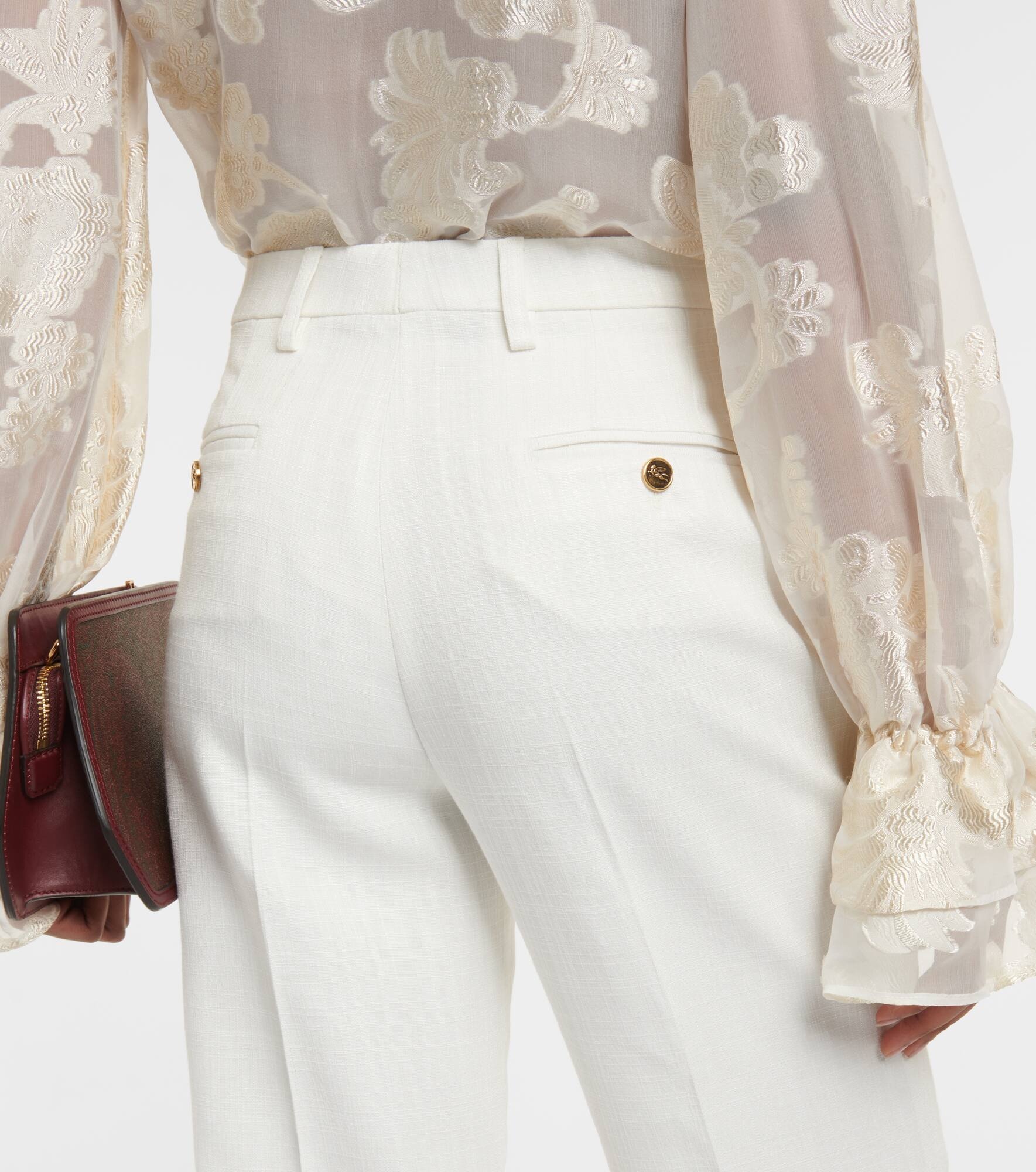 Mid-rise flared pants - 6