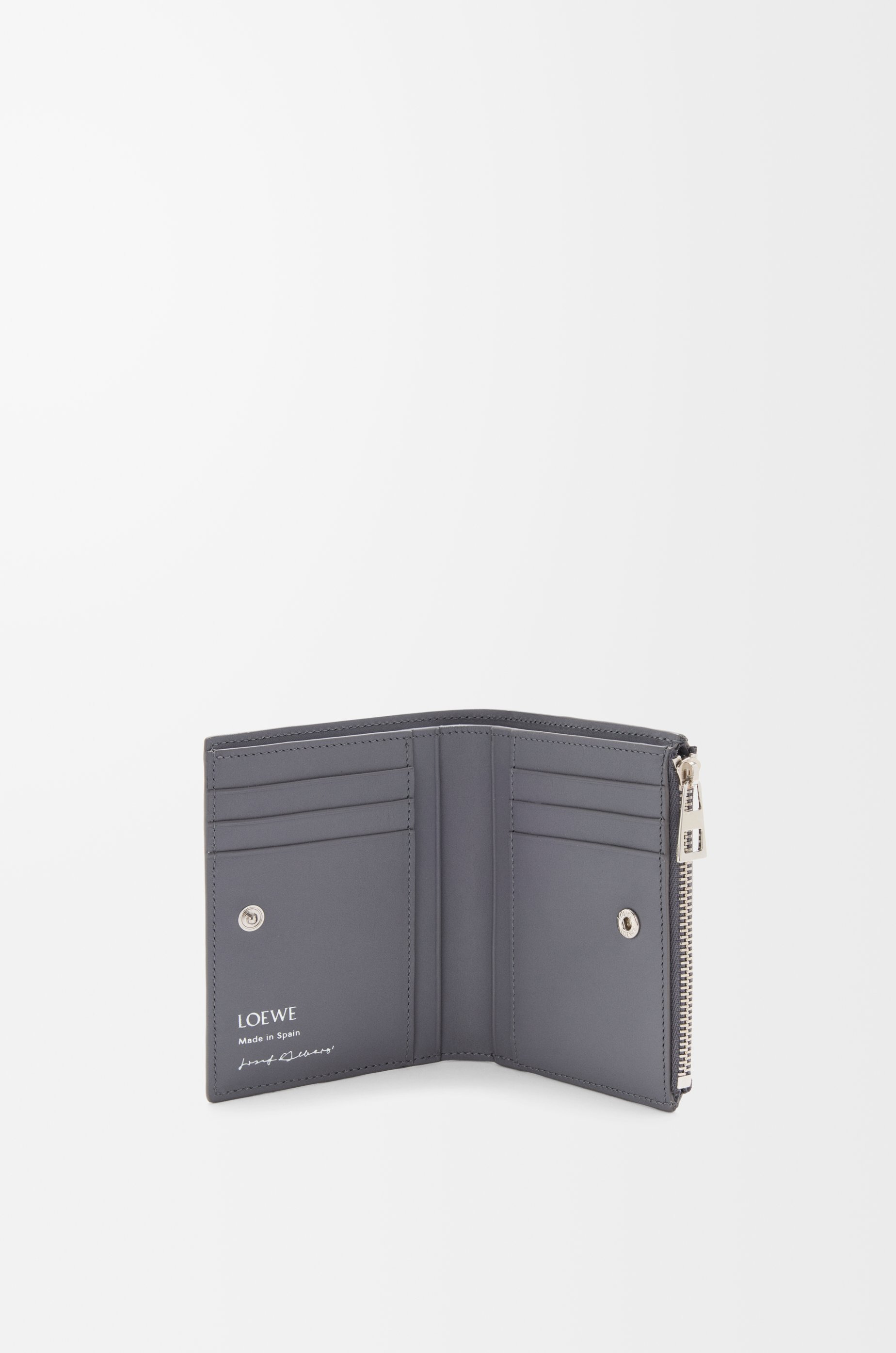 Slim compact wallet in nappa calfskin - 2