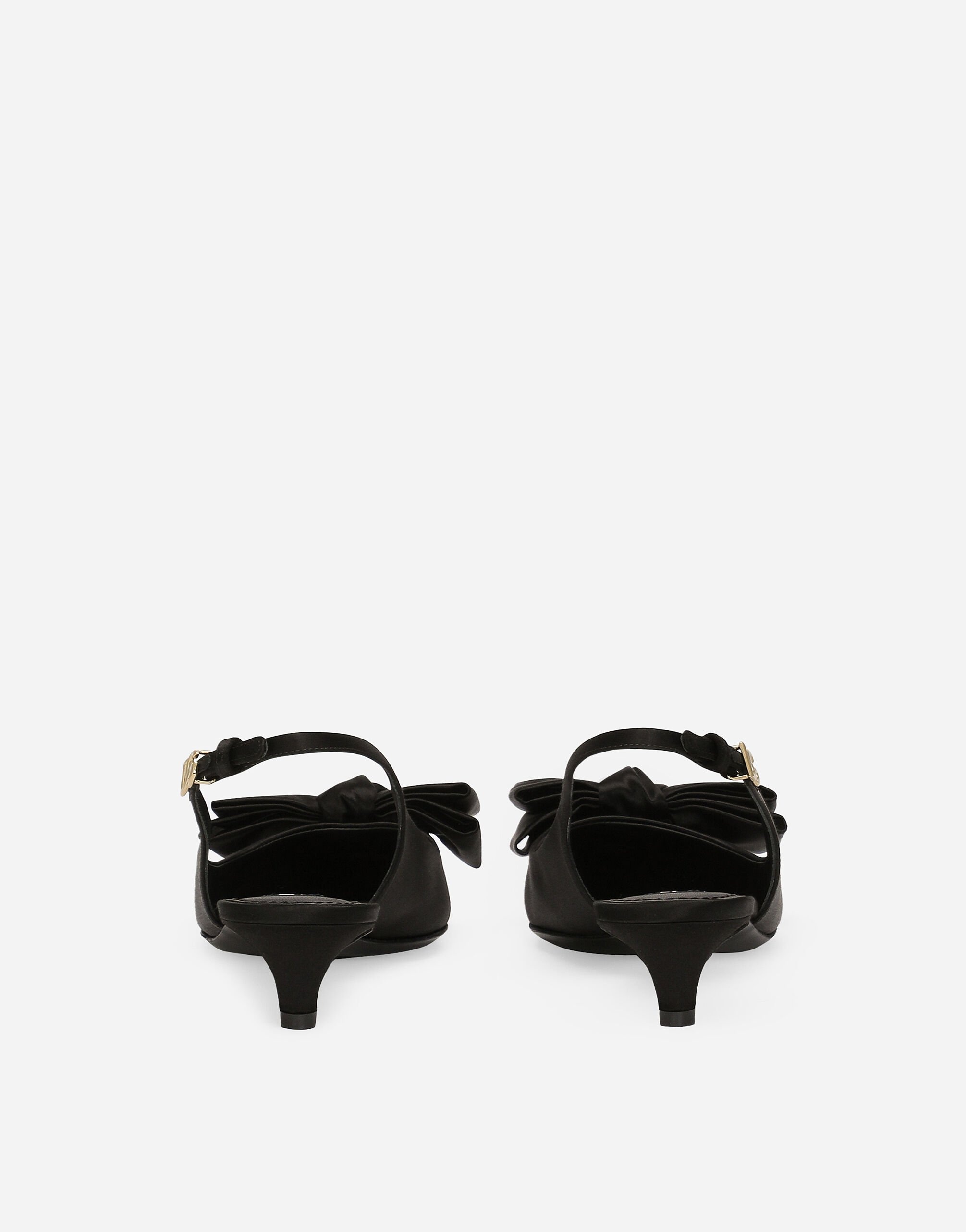Satin slingbacks with bow detail - 3