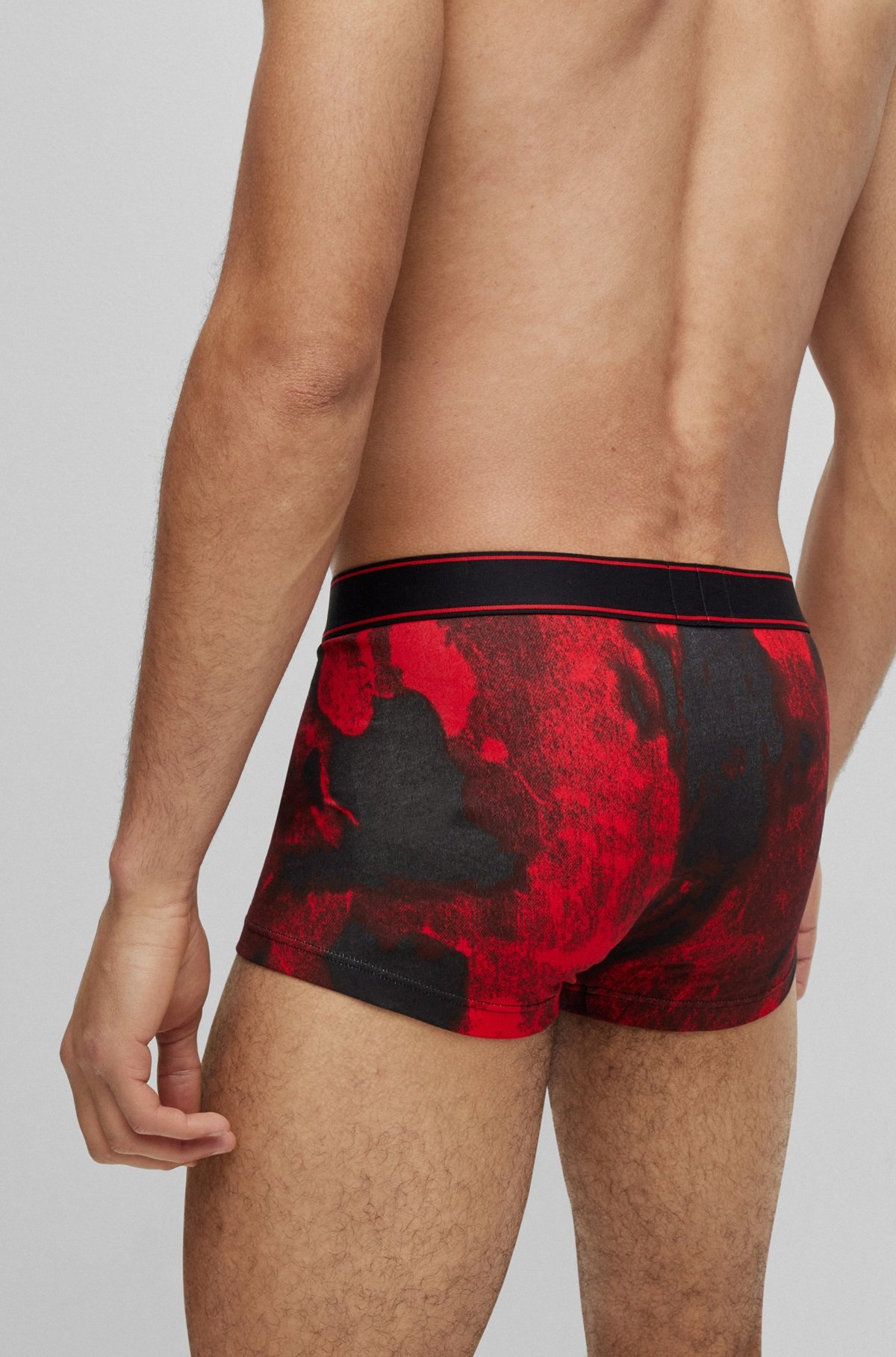 STRETCH-COTTON REGULAR-RISE TRUNKS WITH SEASONAL PRINT - 5