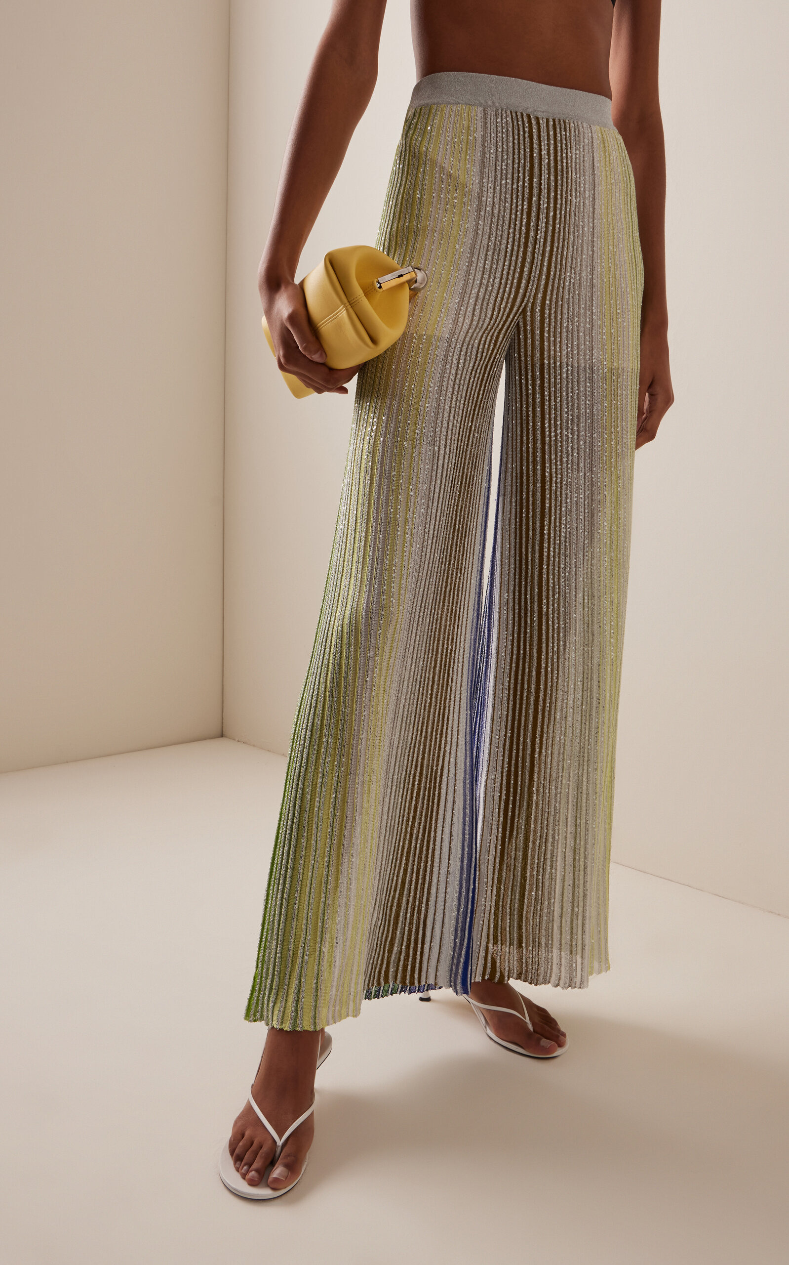 Sequined Knit Wide-Leg Pants multi - 3