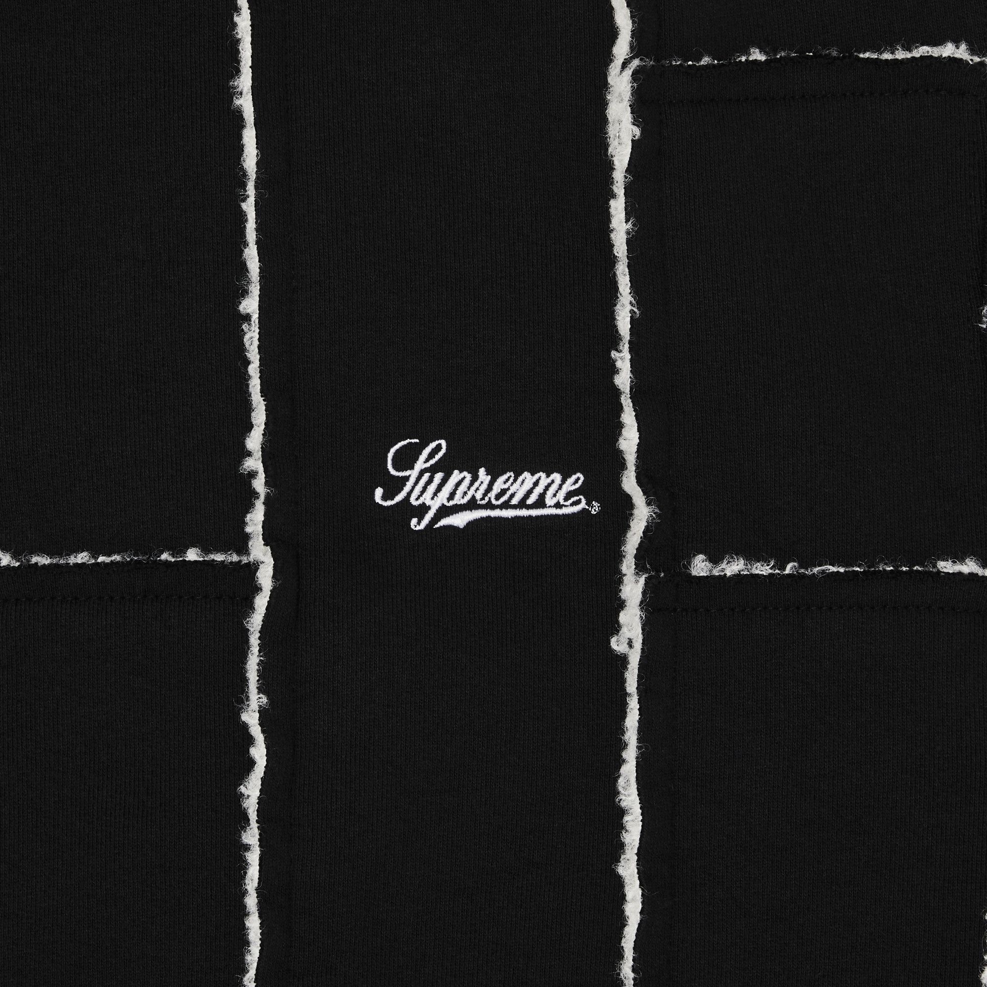 Supreme Faux Shearling Zip Up Hooded Sweatshirt 'Black' - 3