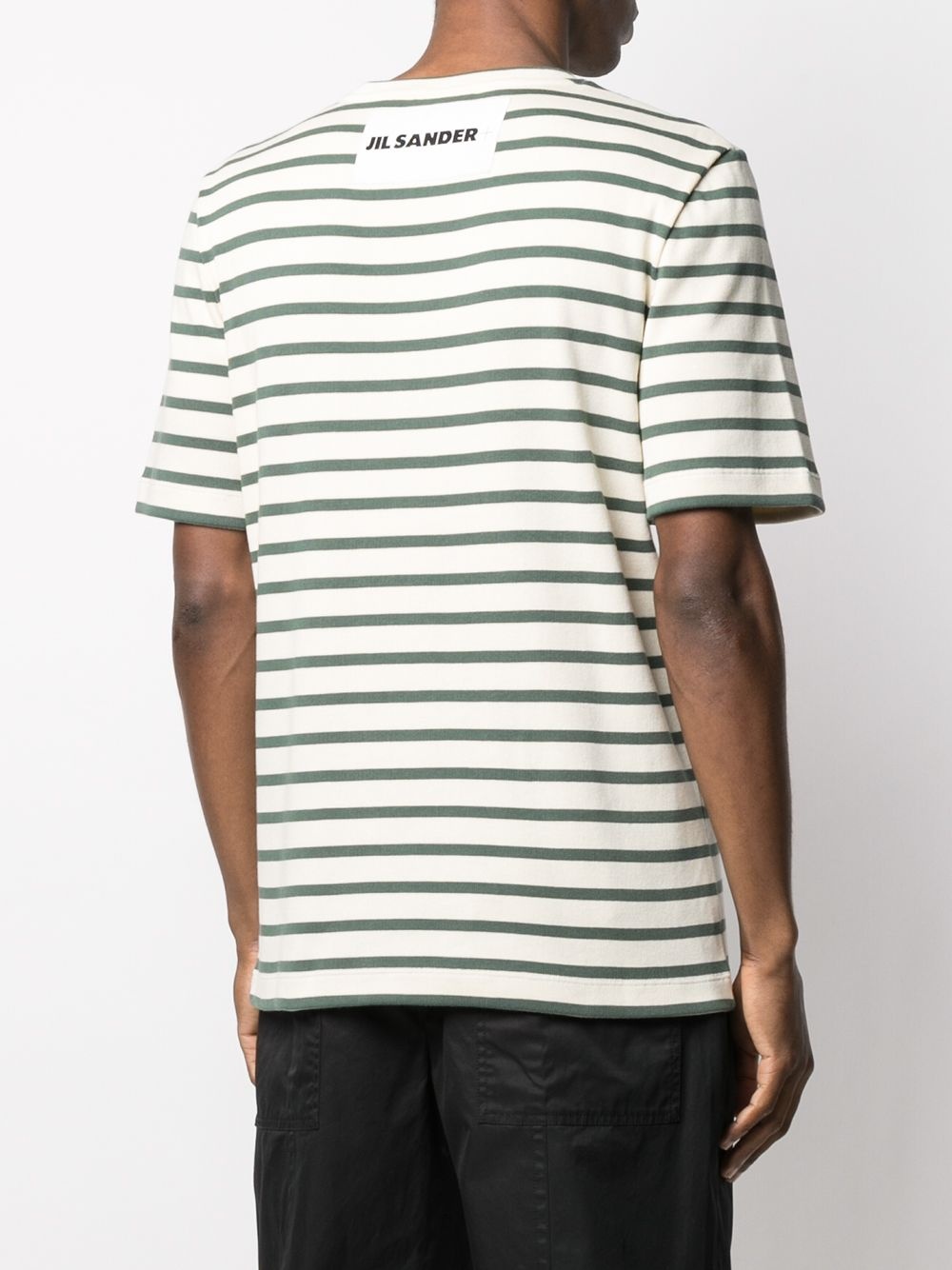 horizontal-stripe crew neck T-shirt - 4