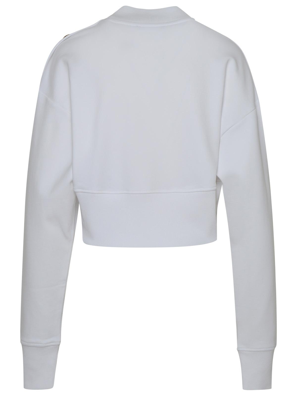 Balmain White Cotton Sweatshirt - 3