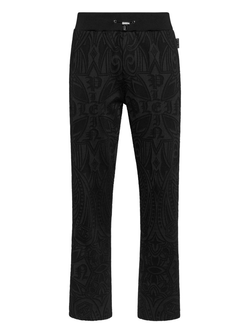Chrome Crest jacquard-pattern trousers 1