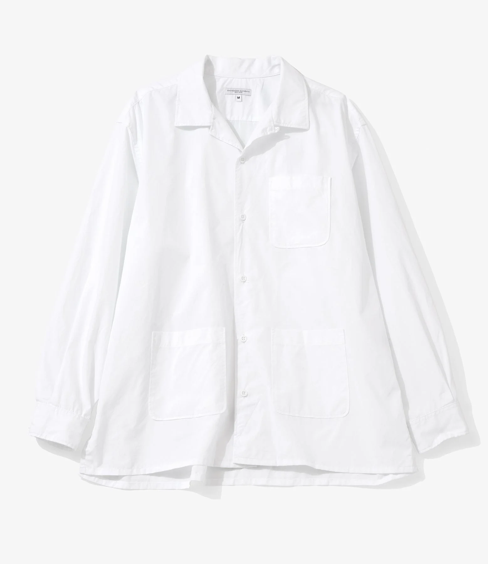 Classic Over Shirt for Nepenthes NY and Blue in Green - White Broadcloth - 1