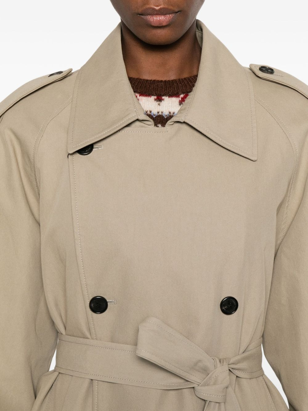 double-breasted trench coat - 5