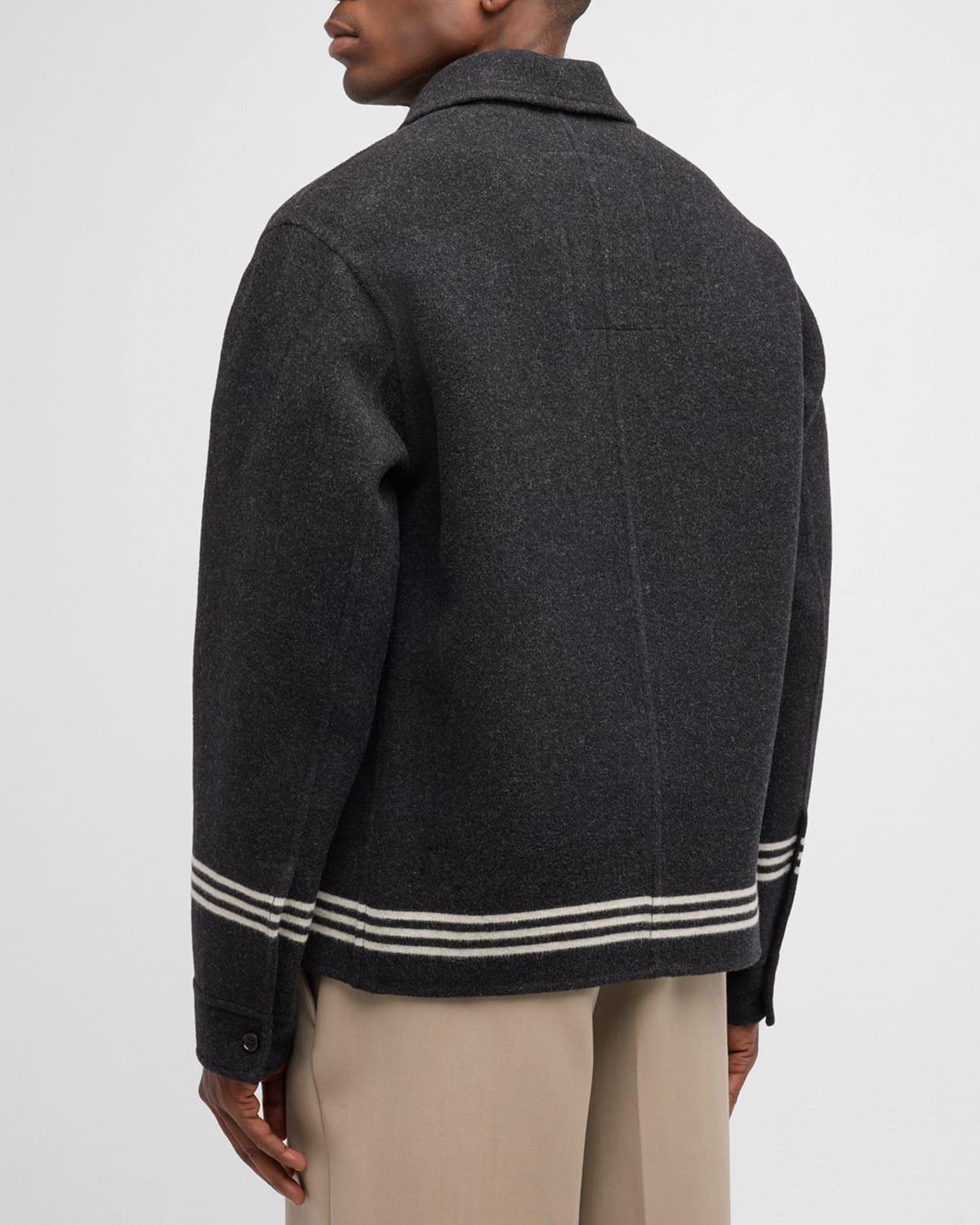 Burberry Men's EKD Wool Jacket | neimanmarcus | REVERSIBLE