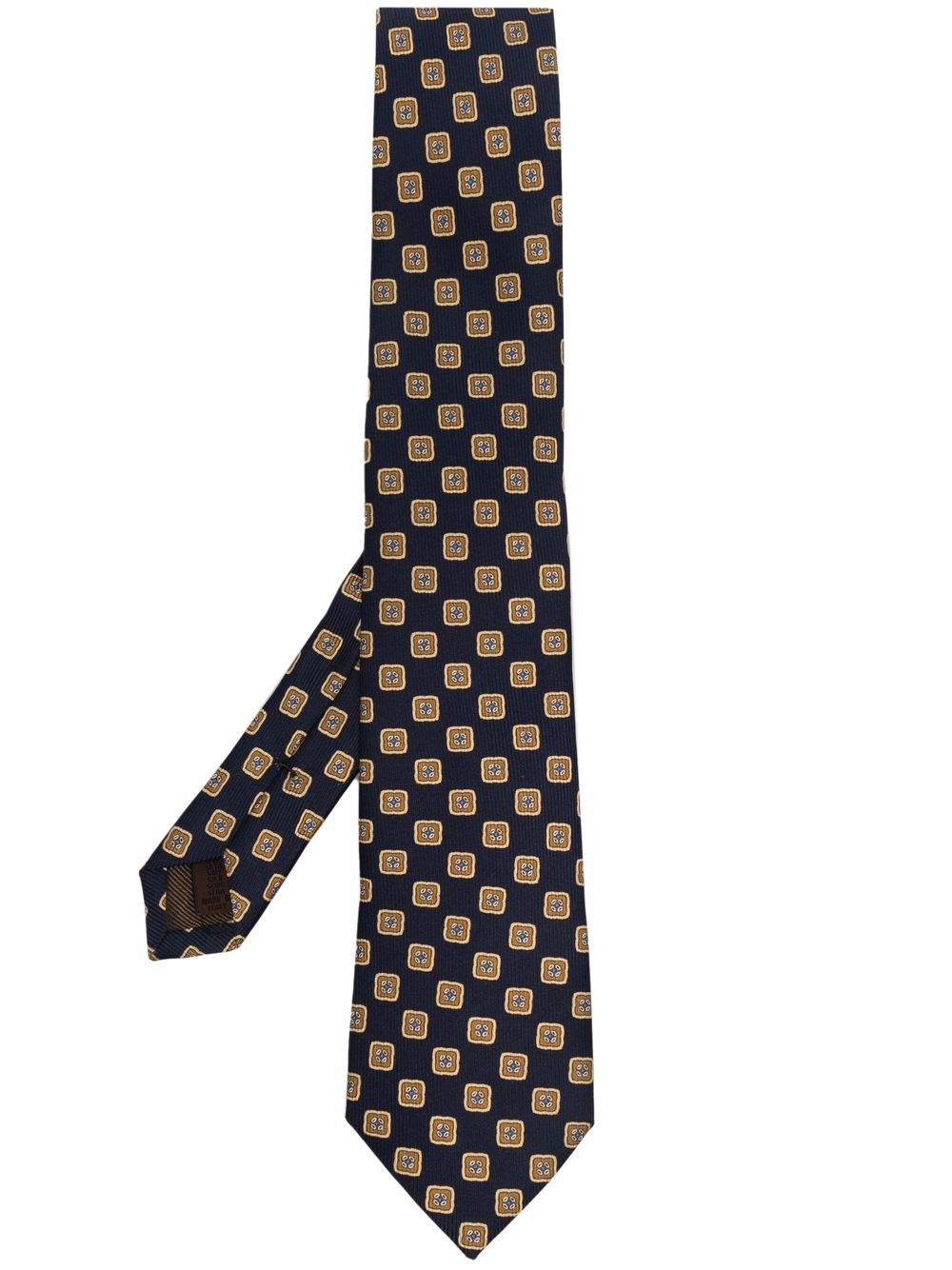 geometric print necktie - 1