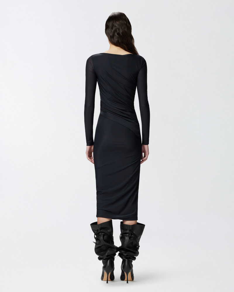 SLIM-FITTING CALF-LENGTH JERSEY DRESS 4