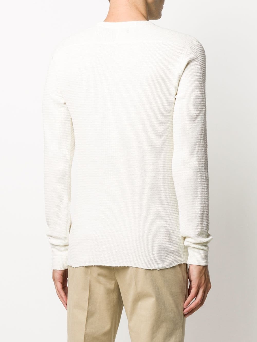 long sleeve textured sweater - 4