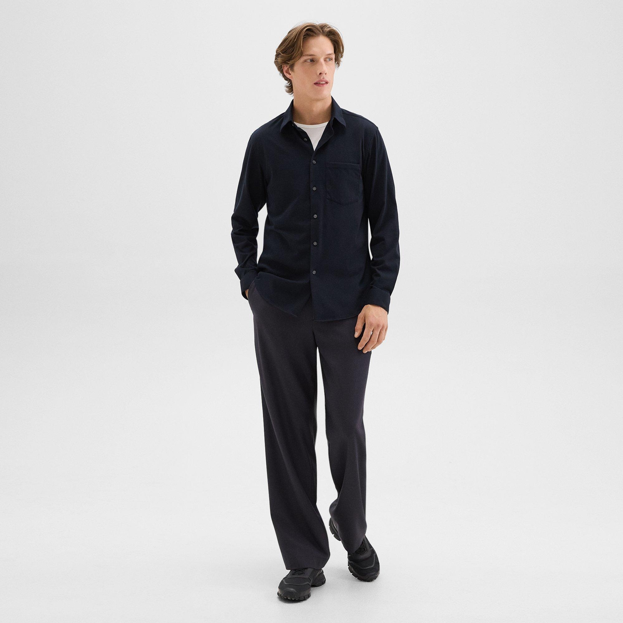 Irving Pocket Shirt in Brushed Structure Knit - 6