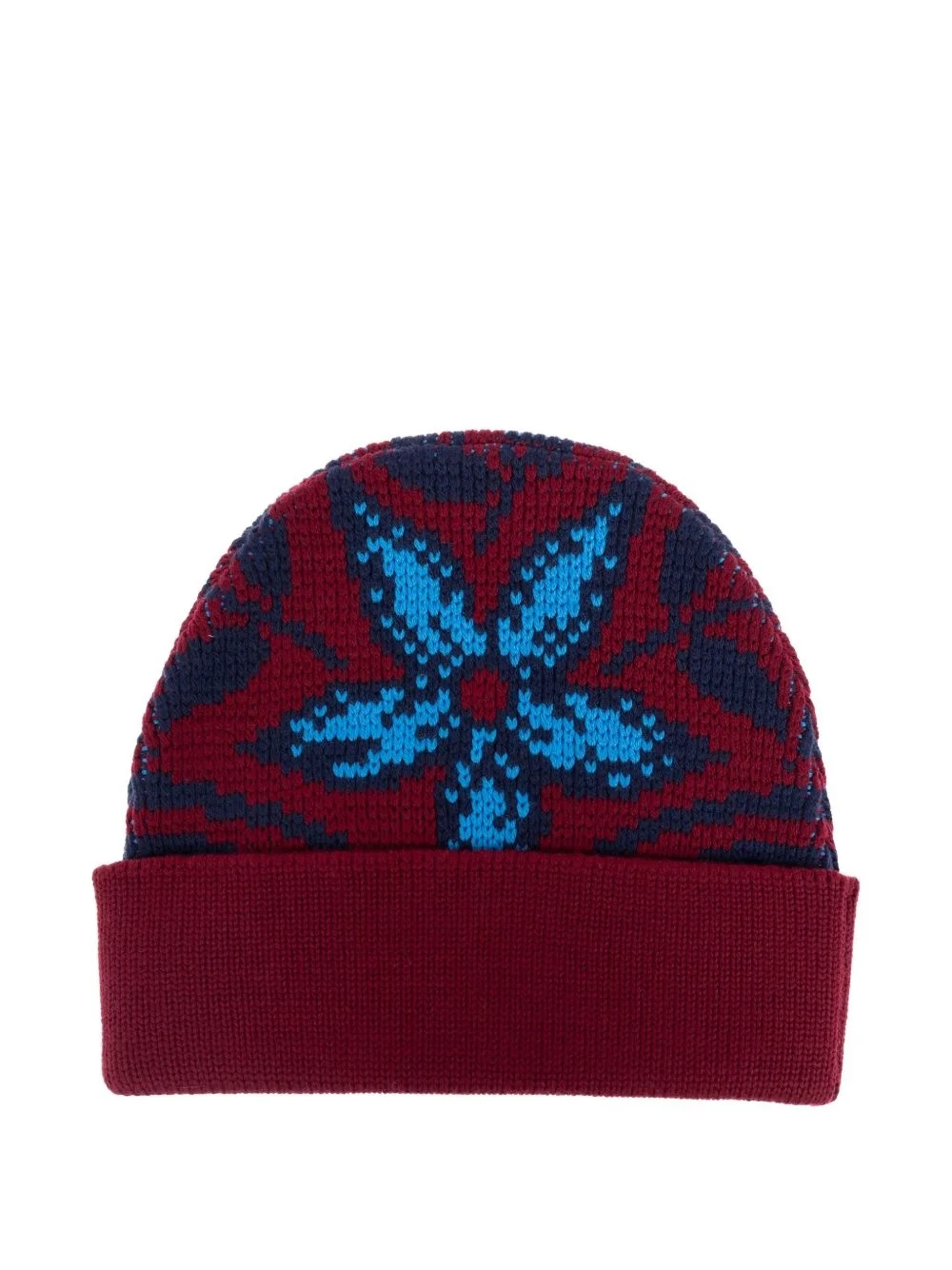 floral-pattern beanie - 1