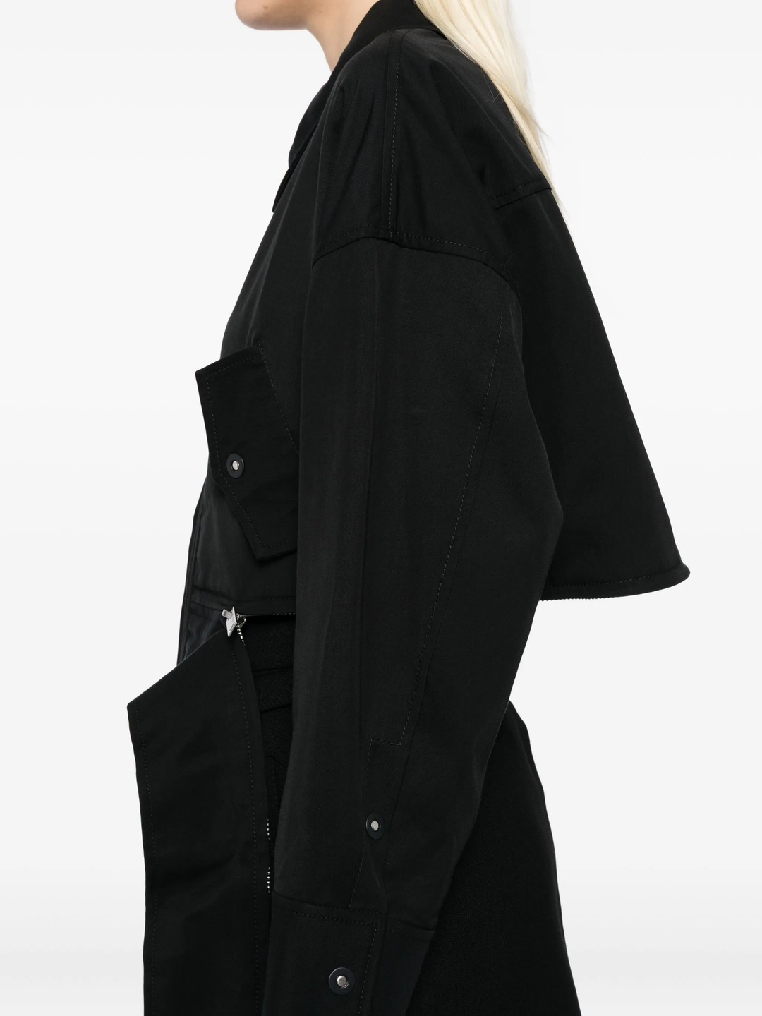 Double Zip Cropped Utility Jacket - 5
