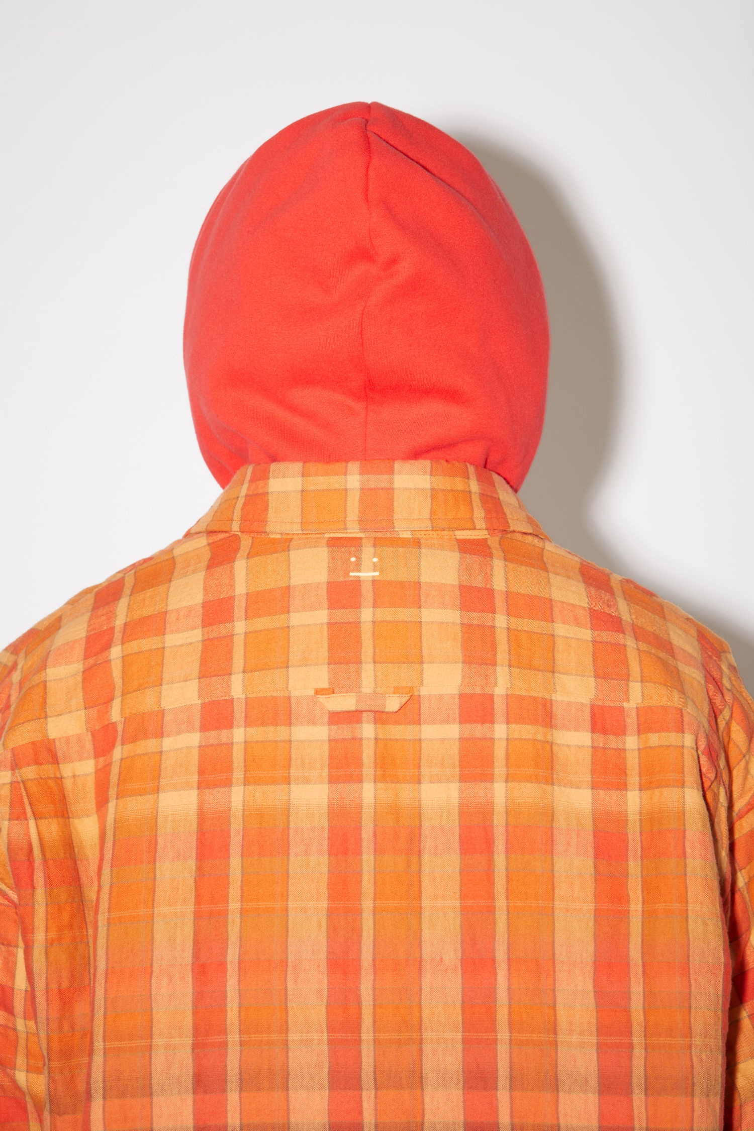 Oversized shirt - Brick red/apricot orange - 7