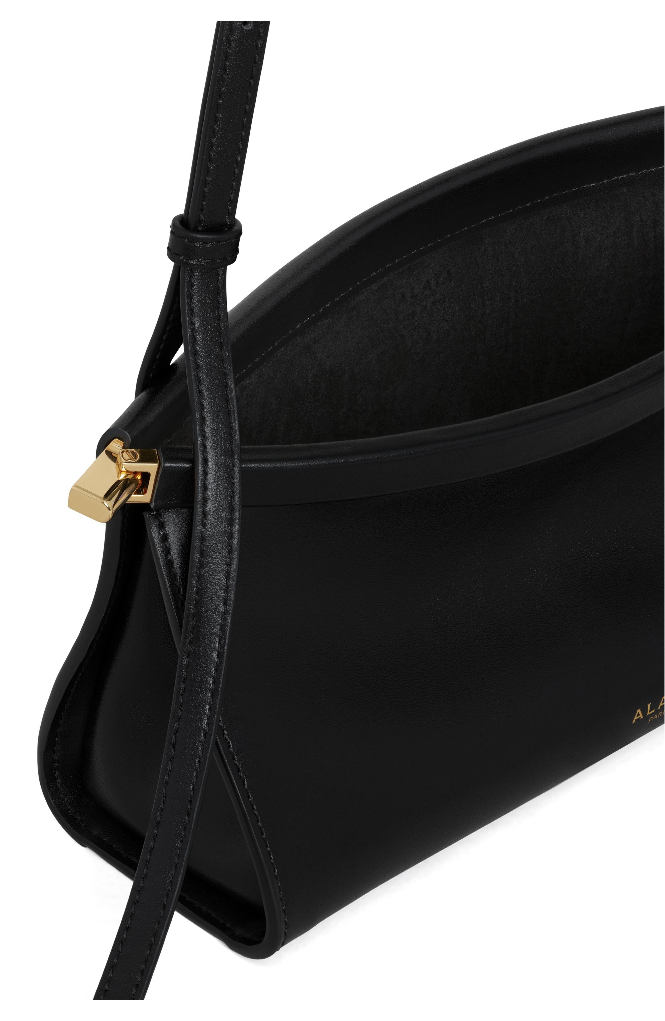 Alaïa Small Le Click East/West Leather Shoulder Bag in Noir at Nordstrom - 4