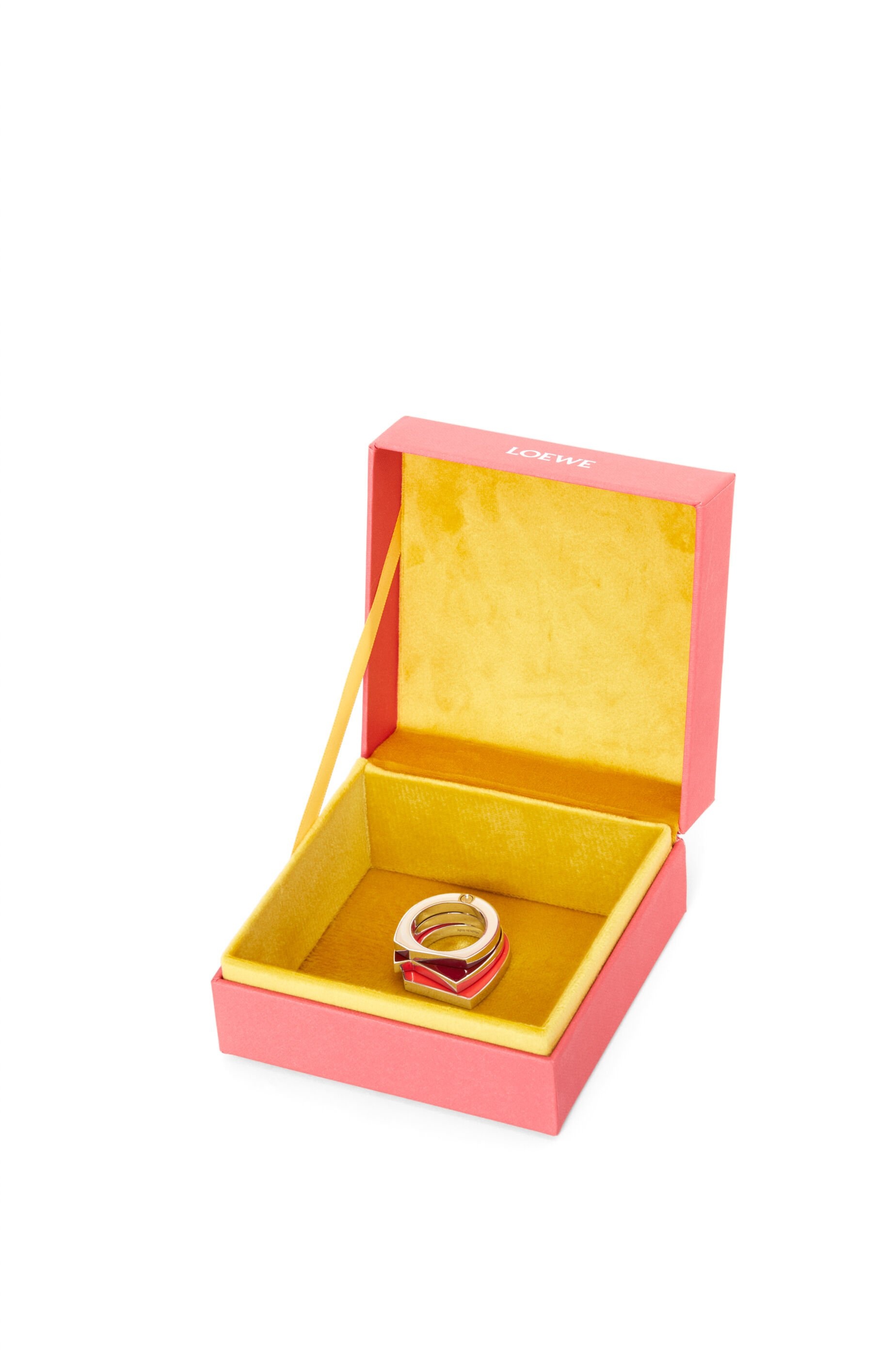 Stacked pivot ring in sterling silver and enamel - 7