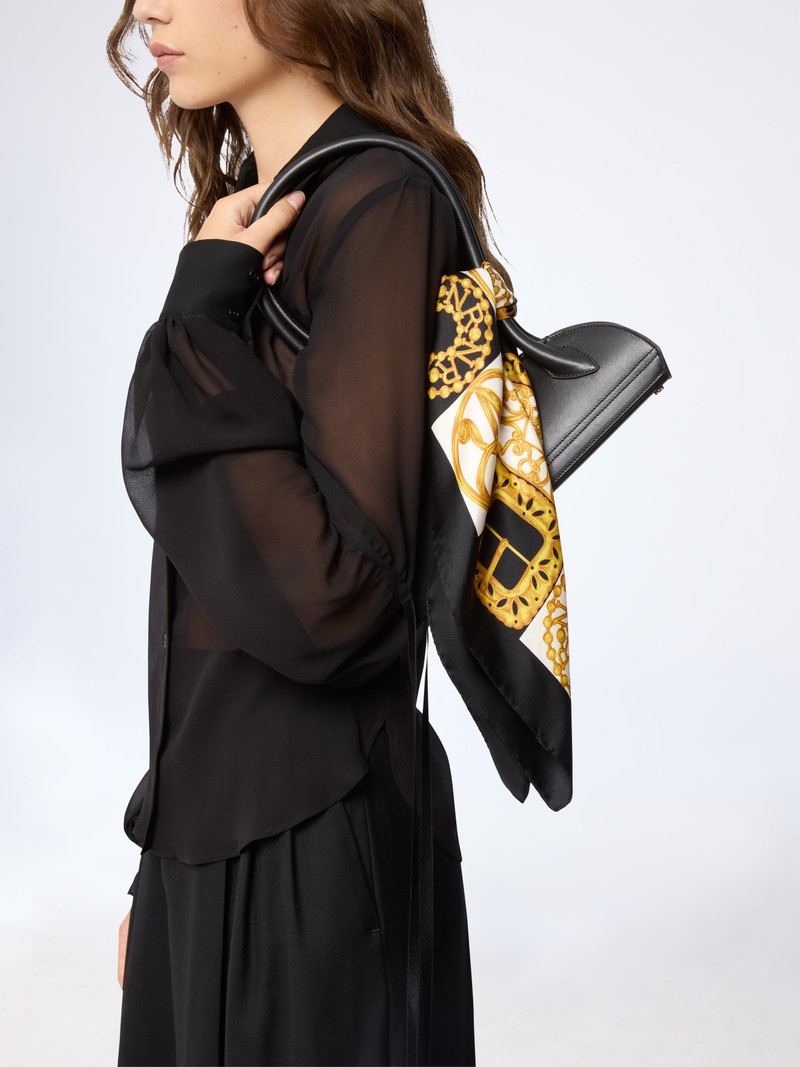 Checkered Silk Scarf 1