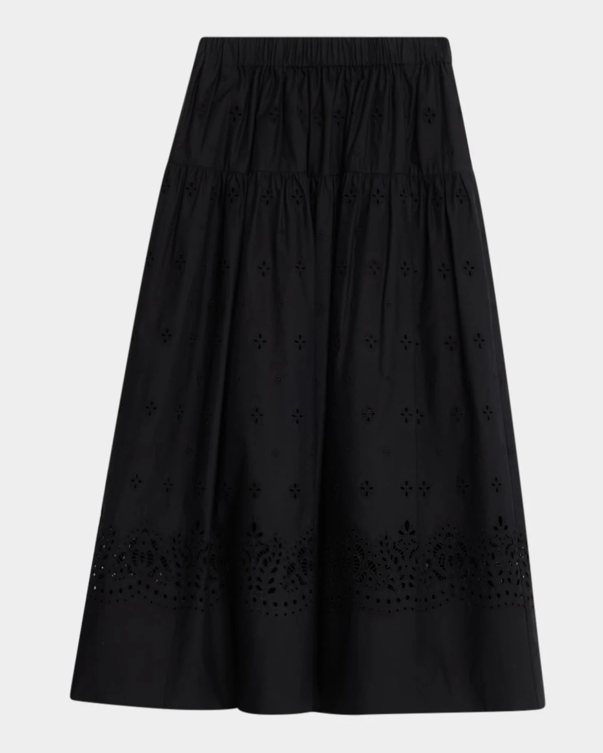 Jay Eyelet Midi Skirt - 1