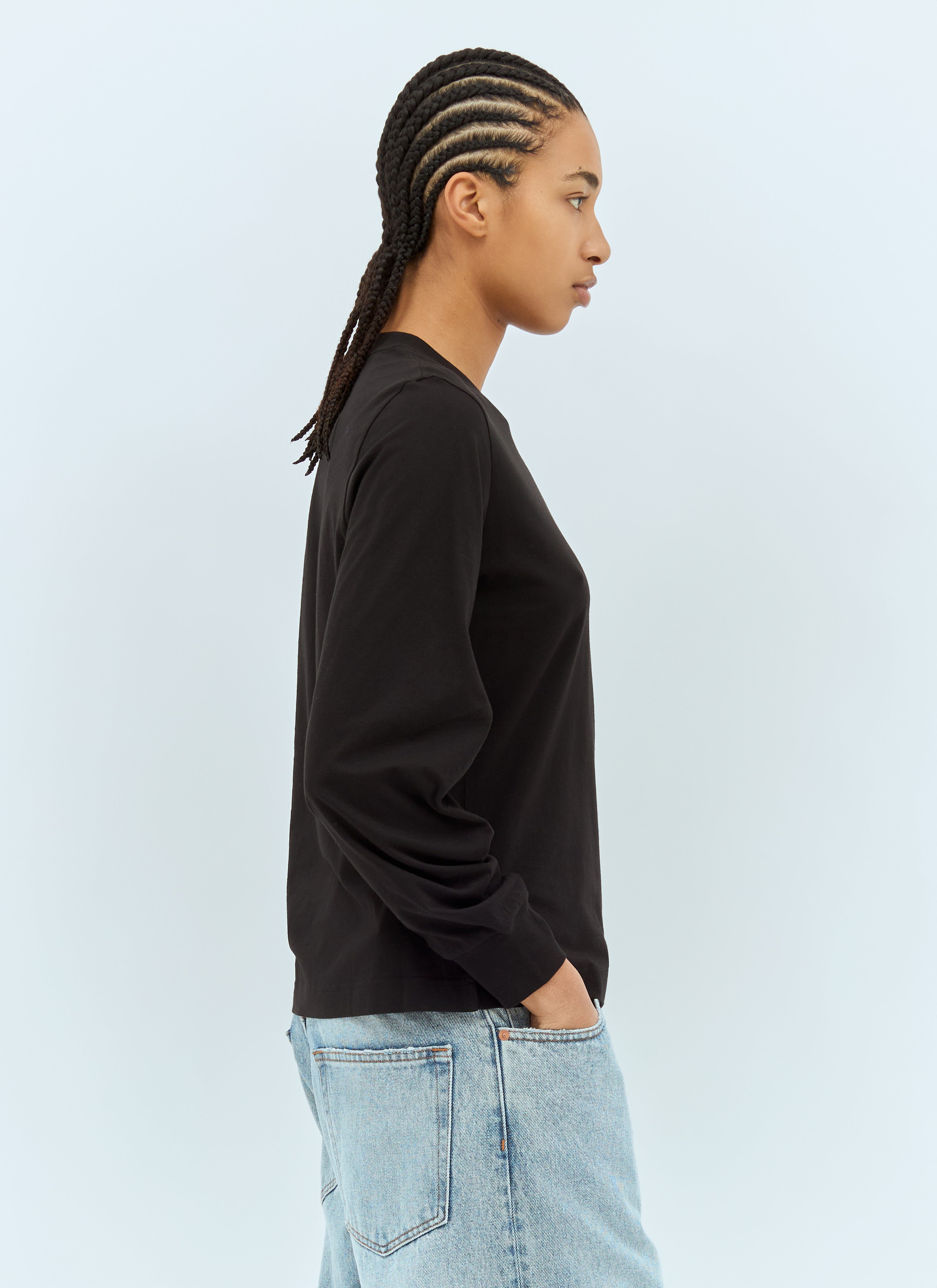 Moncler Women Logo Patch Long-Sleeve T-Shirt - 4