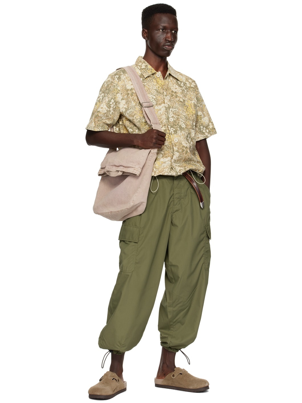 Khaki Loose Cargo Pants - 4