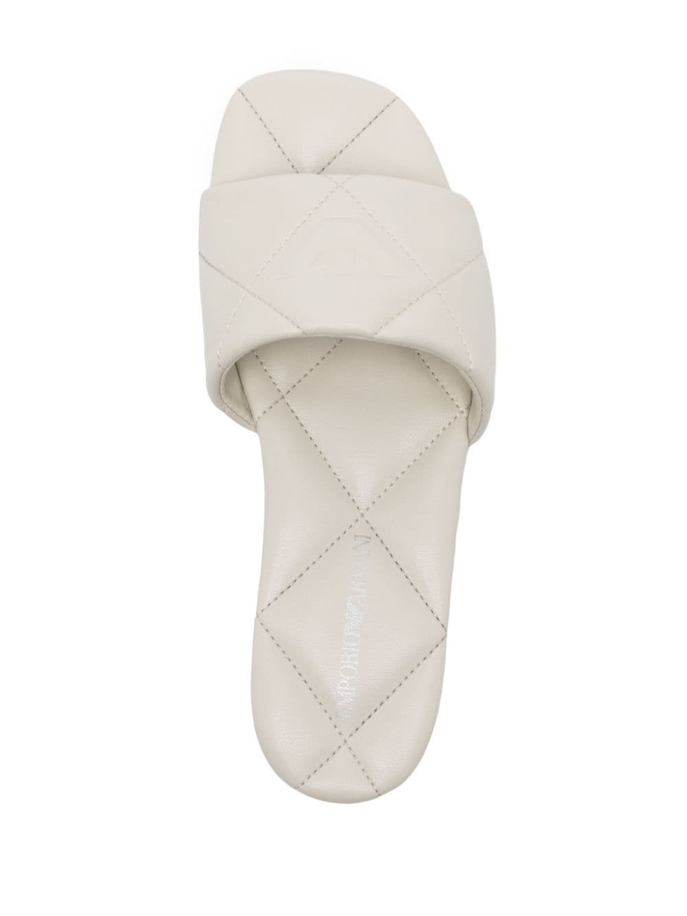 open-toe quilted slippers - 4