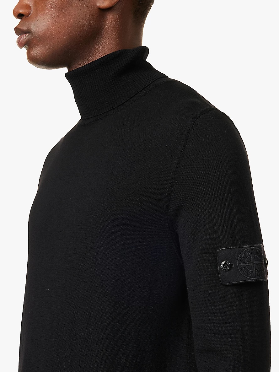 Ghost turtleneck regular-fit wool jumper - 5