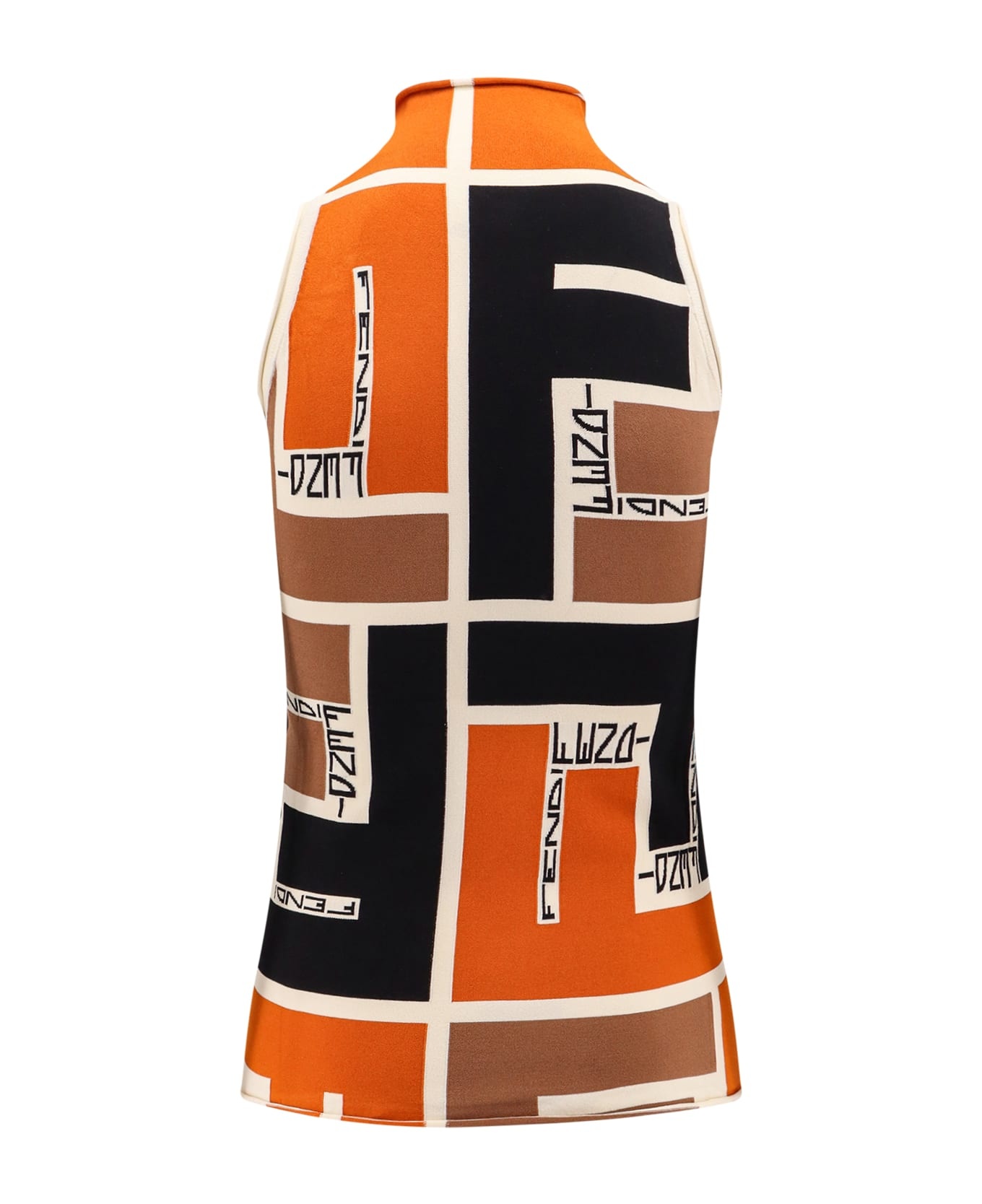 Fitted Top With Ff Puzzle Motif - 2