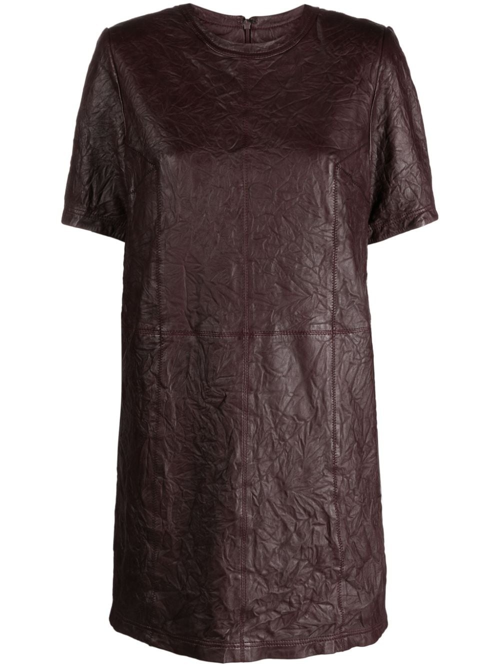 Riddy creased leather minidress - 1
