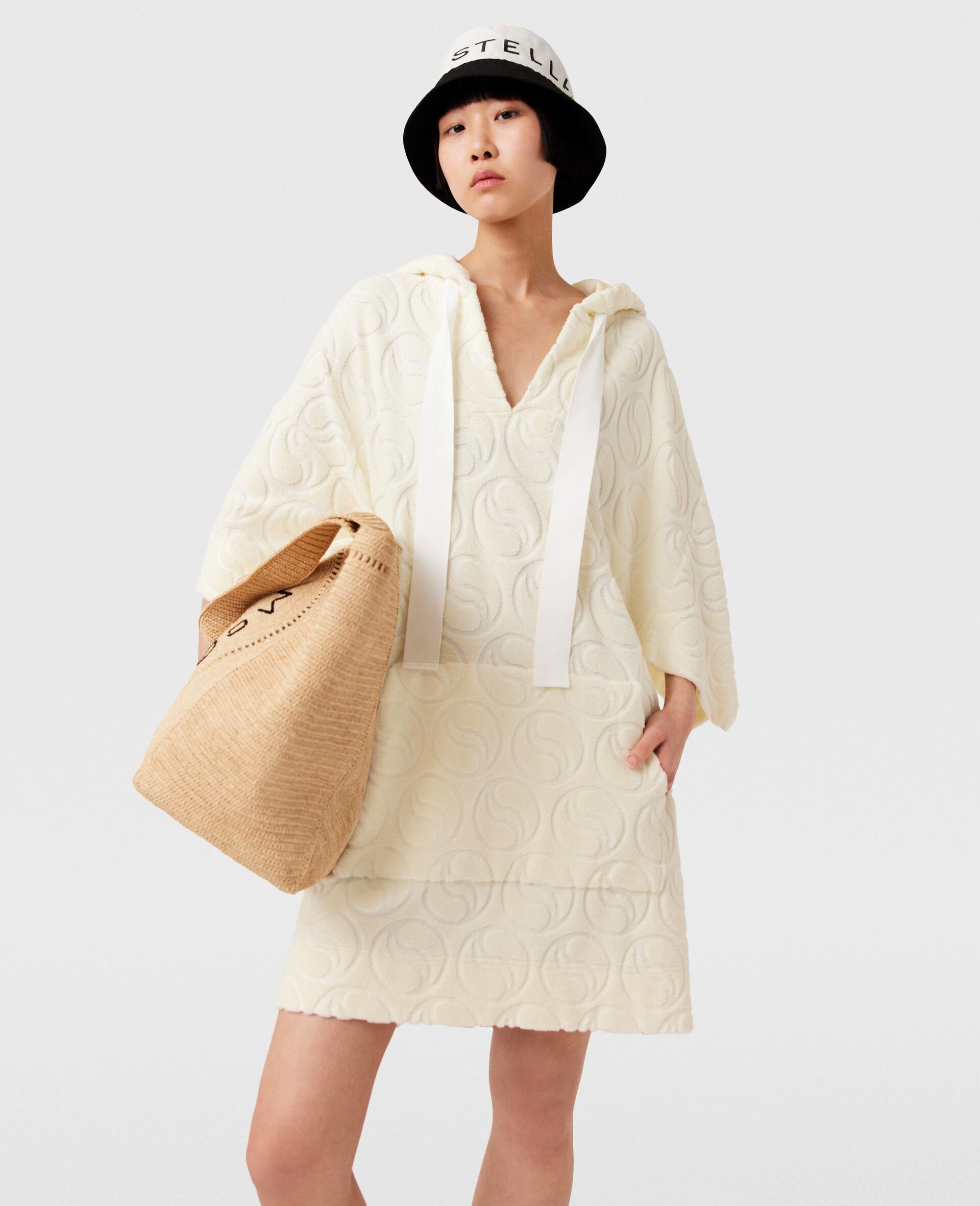Toweling Hooded Mini Dress - 1